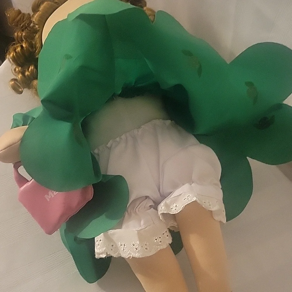 Sugar Loaf Birthday Babies Doll May Missy Green Plush Stuffed 1980's Toy Vintage